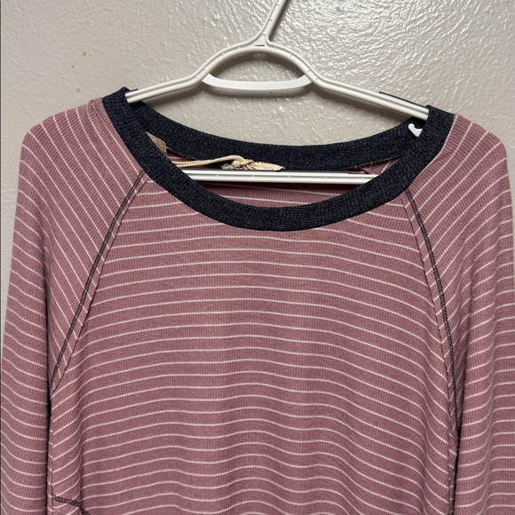Hem & Thread Mauve and Black Striped Long Sleeve Top - Picture 5 of 11